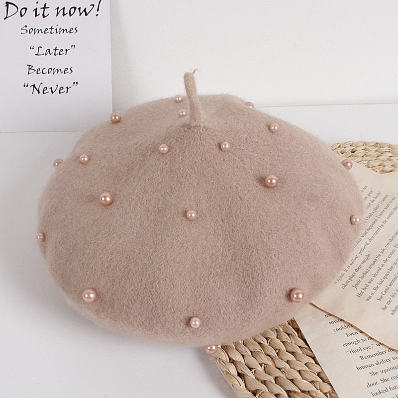 Girls Lovely Pearl Beanies Hats