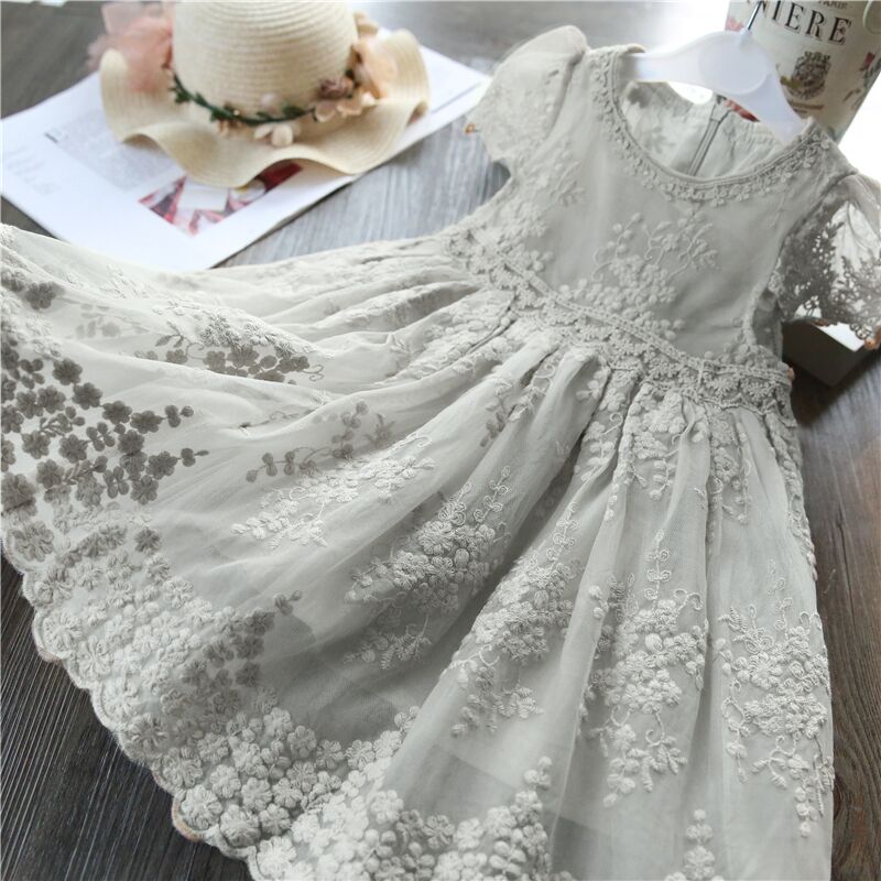 Elegant Long Sleeve Floral Lace Princess Wedding Dress