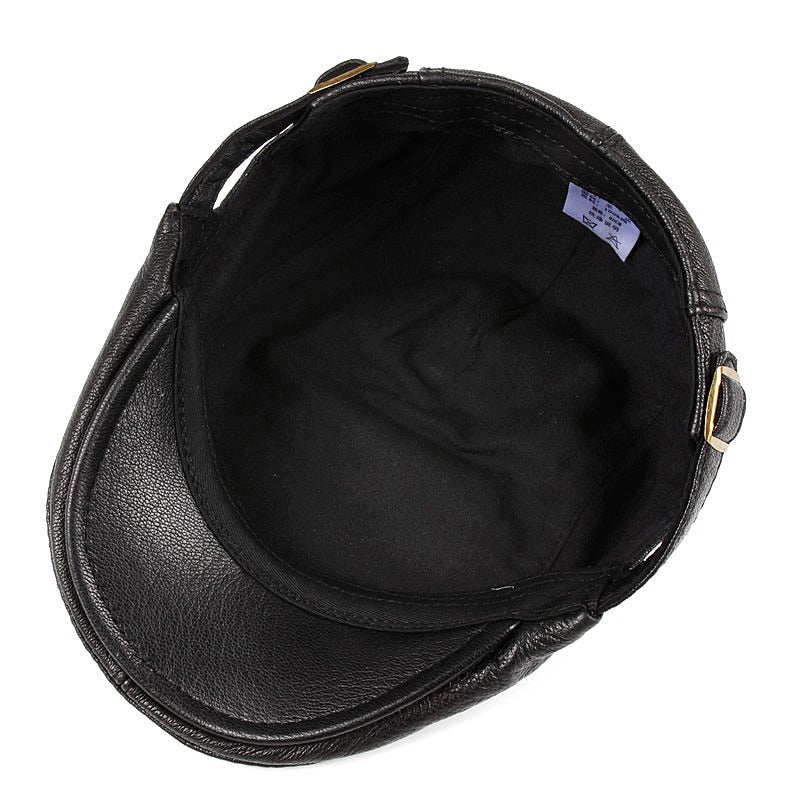 Adjustable Genuine Leather Duckbill Cap