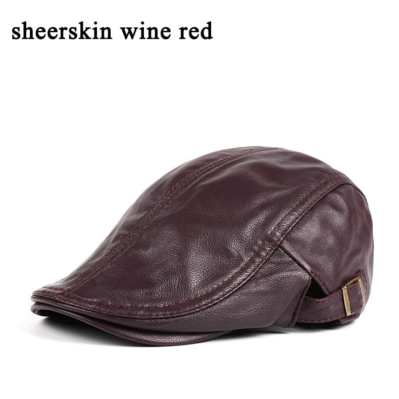 Adjustable Genuine Leather Duckbill Cap