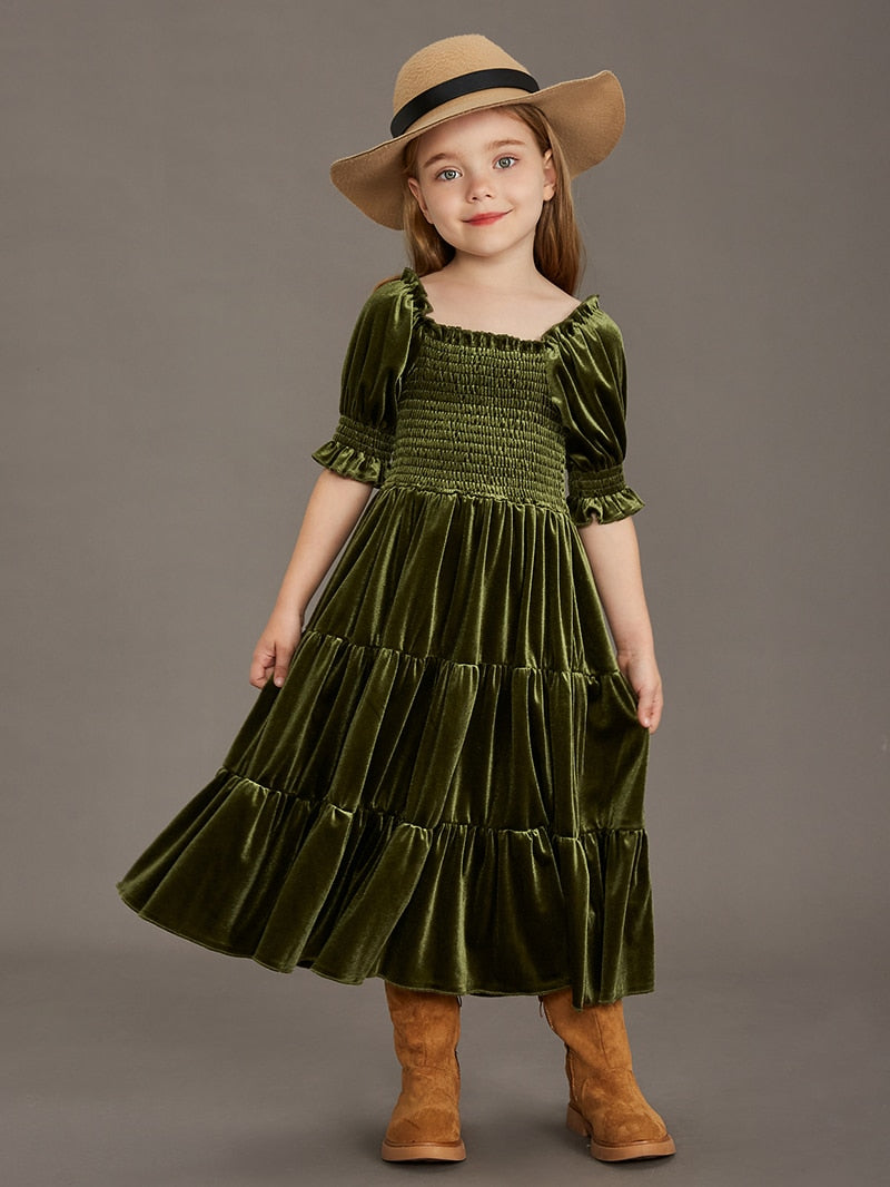 New Princess Velvet Classic Retro Dress