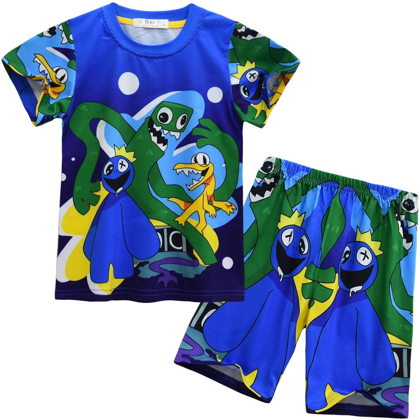 Rainbow Friends Cartoon Pajamas Set