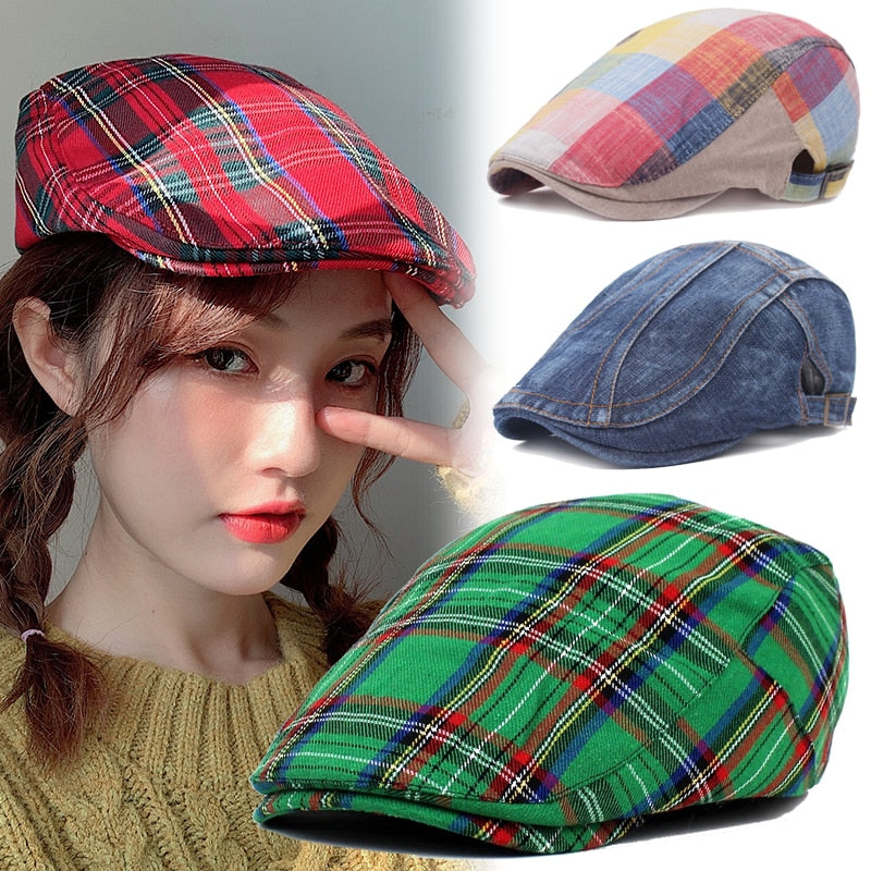 Men/Women Vintage Newsboy Forward Adjustable Caps