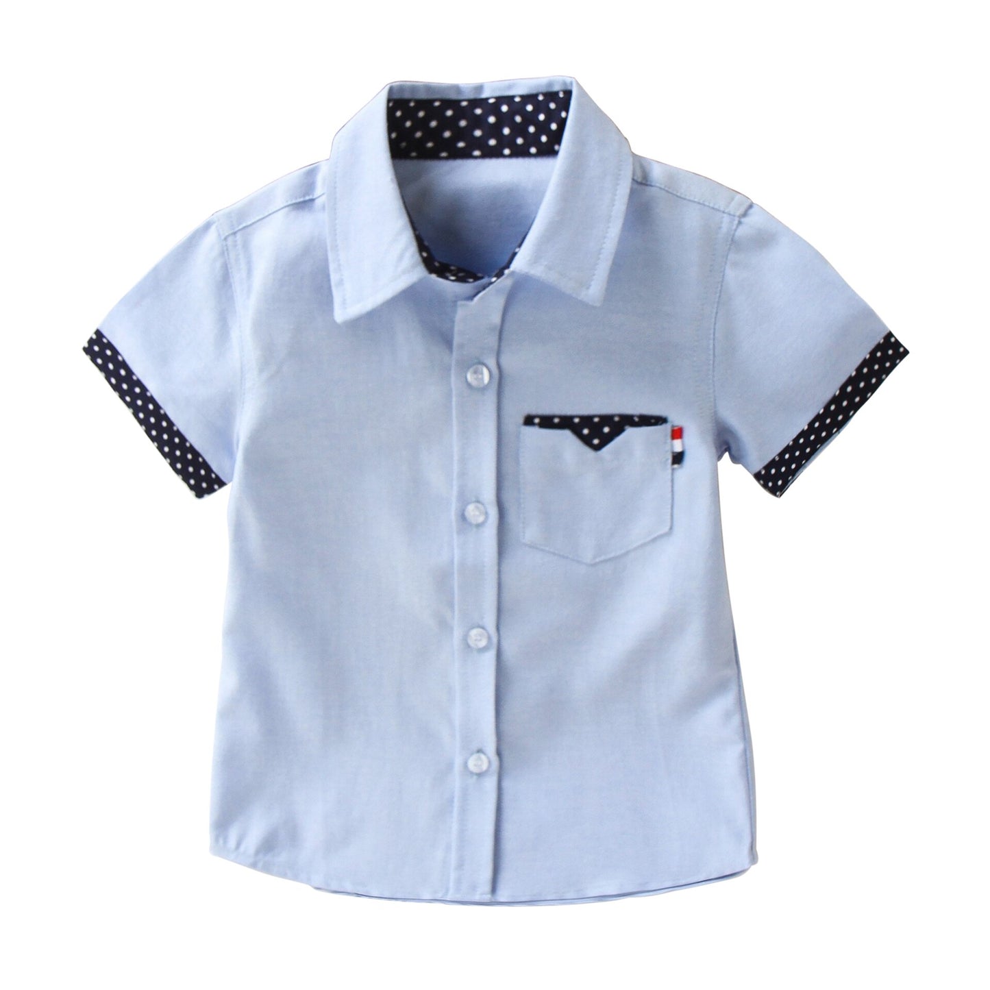 Hot Sale Children Solid Short-sleeved Shirts