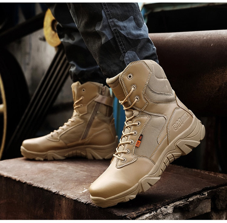 High Quality Military Leather Combat Boots