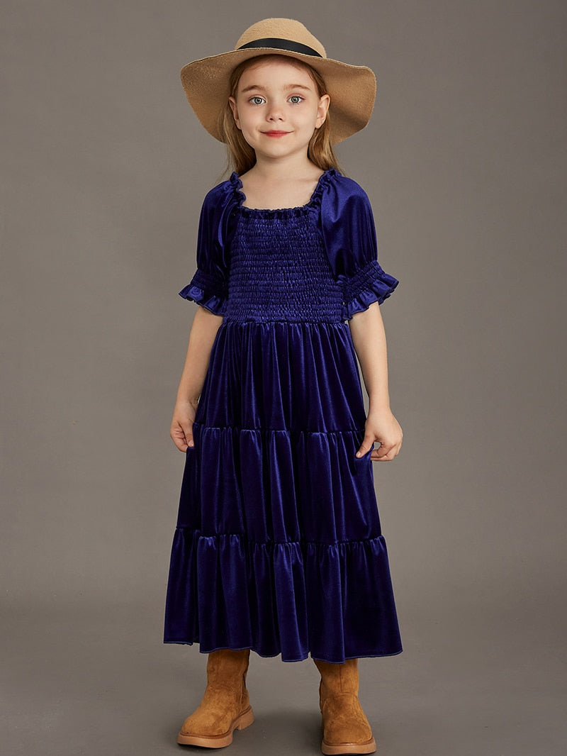 New Princess Velvet Classic Retro Dress