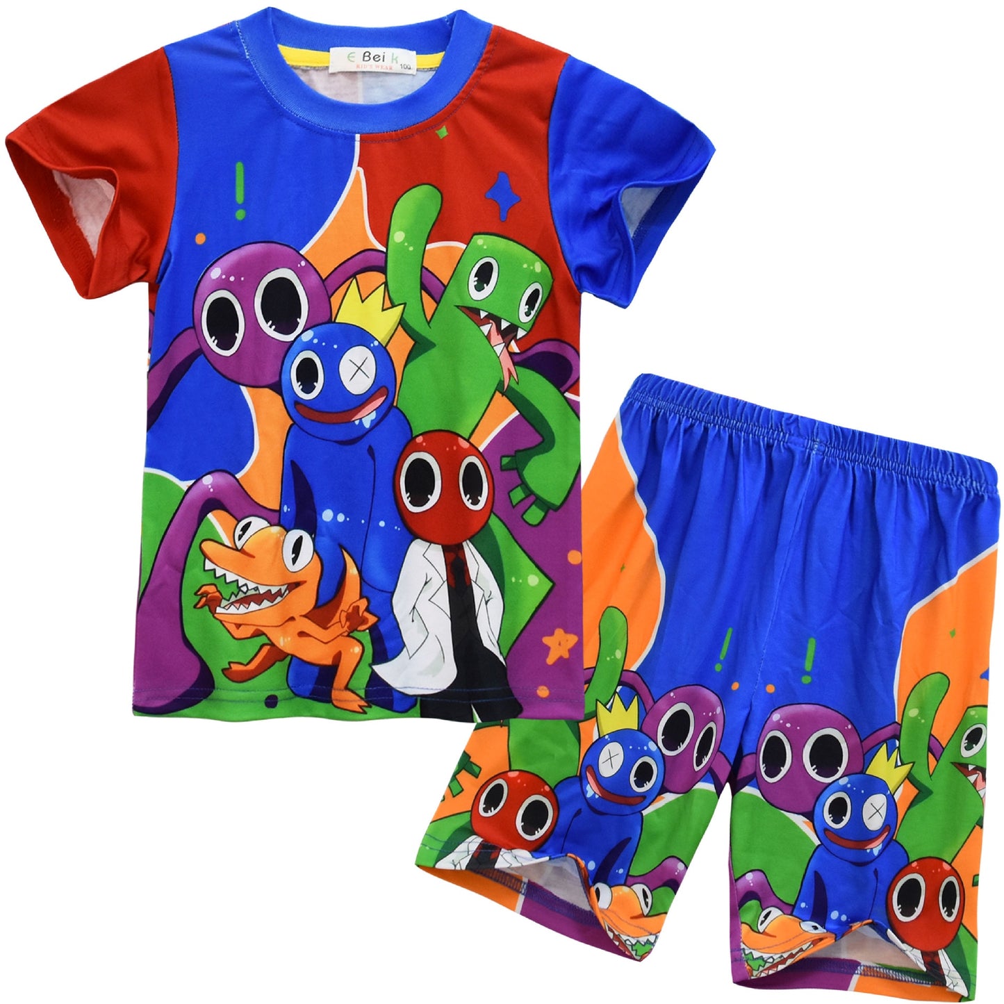 Rainbow Friends Cartoon Pajamas Set