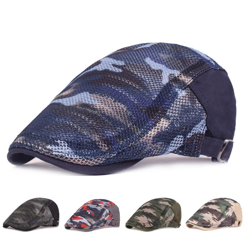 Unisex Mesh Camouflage Duckbill Cap