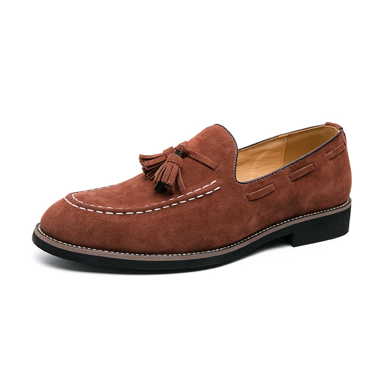 Men British Loafers Slip On Shoe with Tossel's