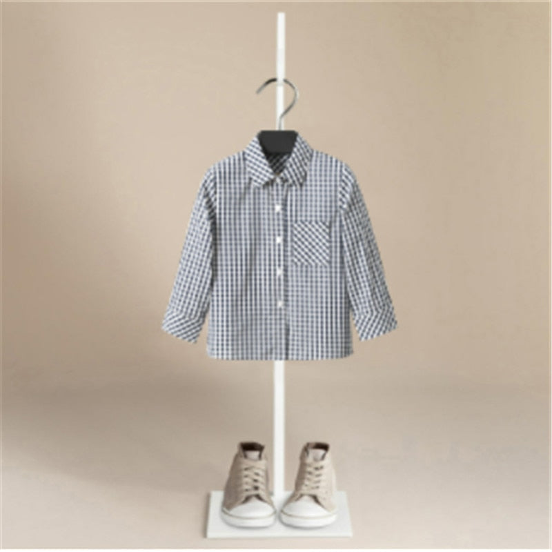 Boys Plaid Cotton Shirt