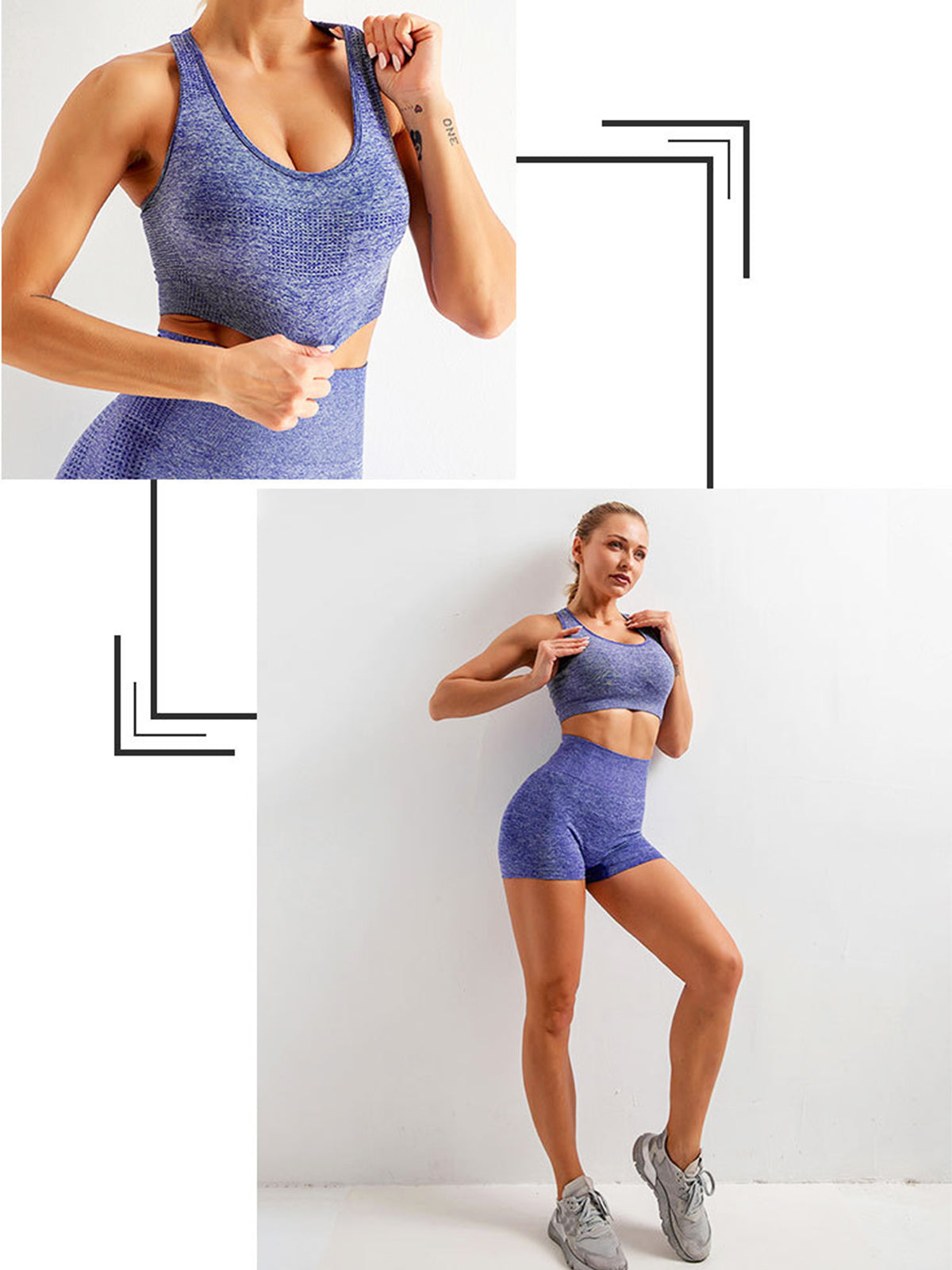 FITTOO 2/3/5pc Seamless Yoga Set