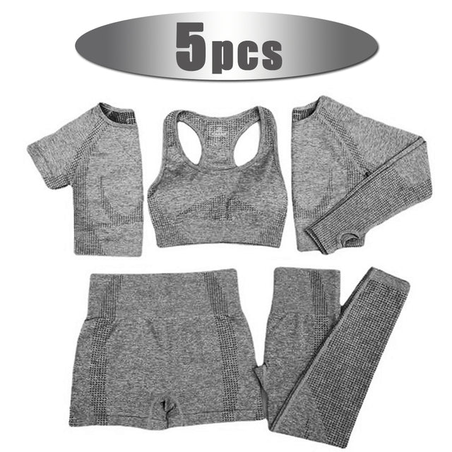 FITTOO 2/3/5pc Seamless Yoga Set