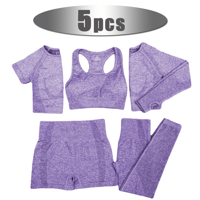 FITTOO 2/3/5pc Seamless Yoga Set