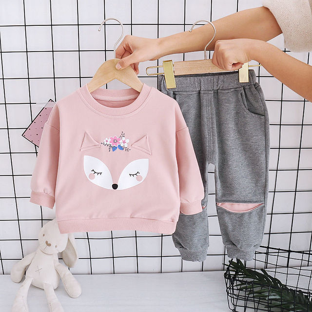 Kawaii Fox Sweatshirt Trousers Set