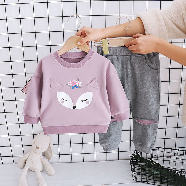 Kawaii Fox Sweatshirt Trousers Set