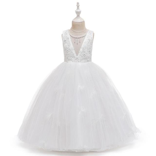 Sleeveless Elegant Princess Long Tulle Ceremony Dresses