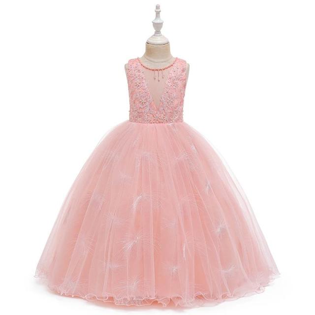 Sleeveless Elegant Princess Long Tulle Ceremony Dresses