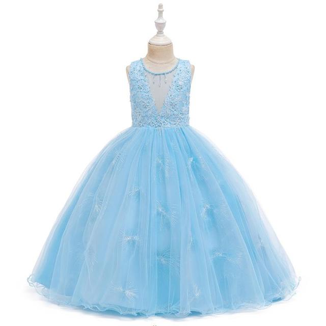 Sleeveless Elegant Princess Long Tulle Ceremony Dresses