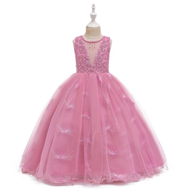 Sleeveless Elegant Princess Long Tulle Ceremony Dresses