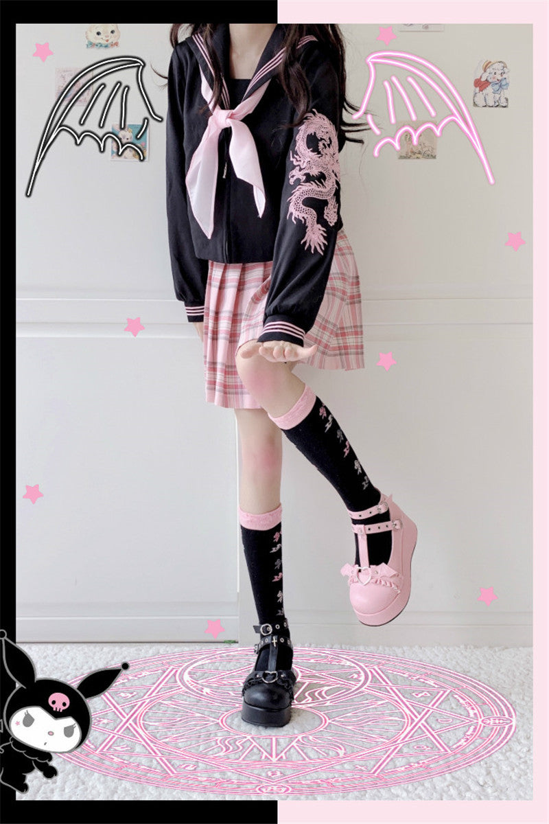 Gothic Punk Lolita T-Strap Shoes