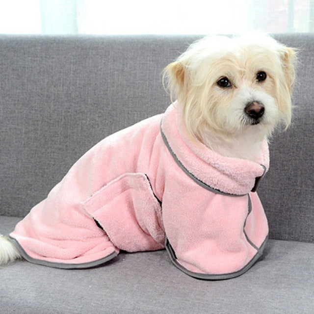 Dog Towel/Robe Coral Fleece