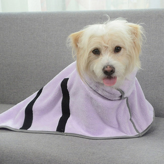 Dog Towel/Robe Coral Fleece