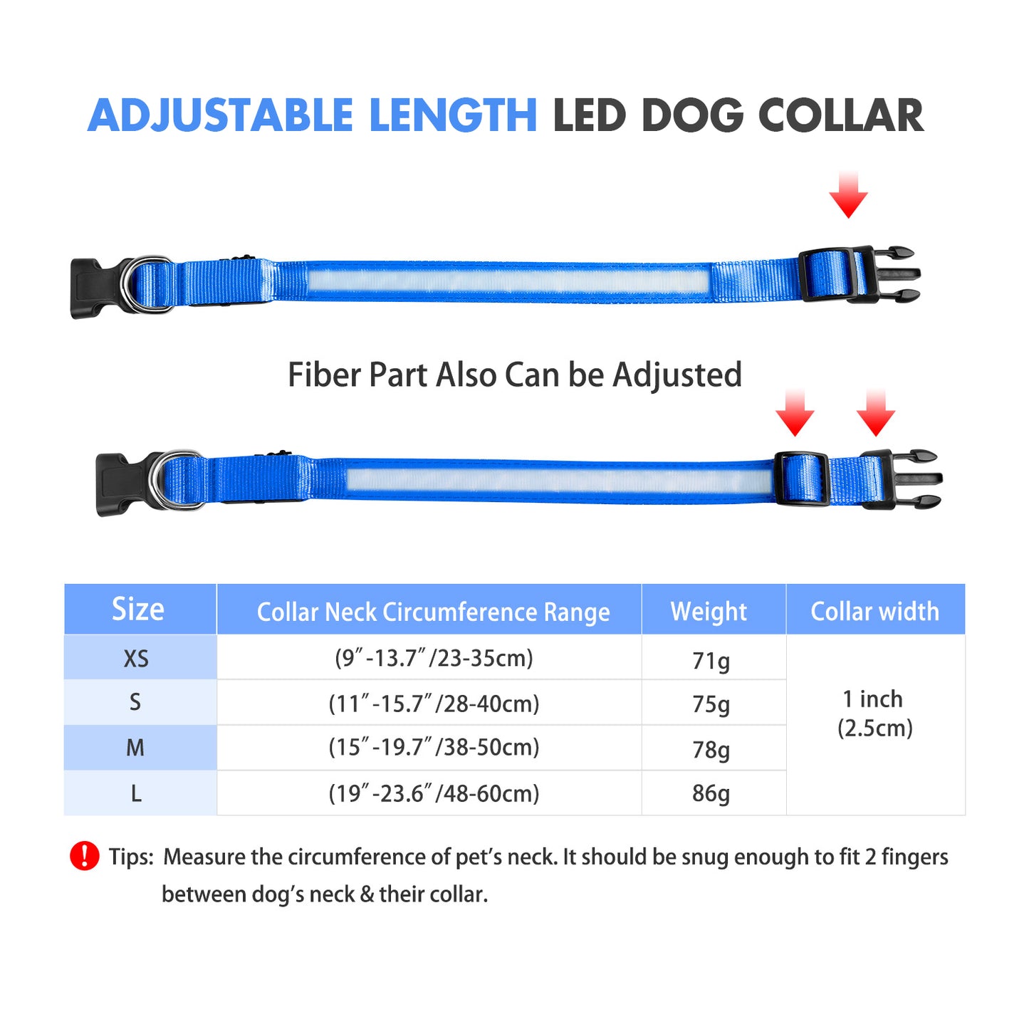 LED Waterpoof Pet Collar