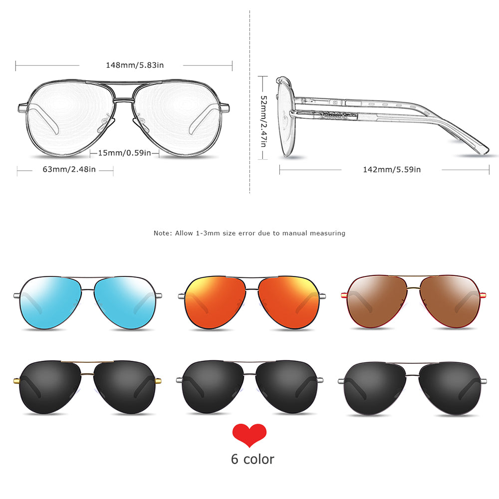 BARCUR Aluminum Polarized Sun Glasses