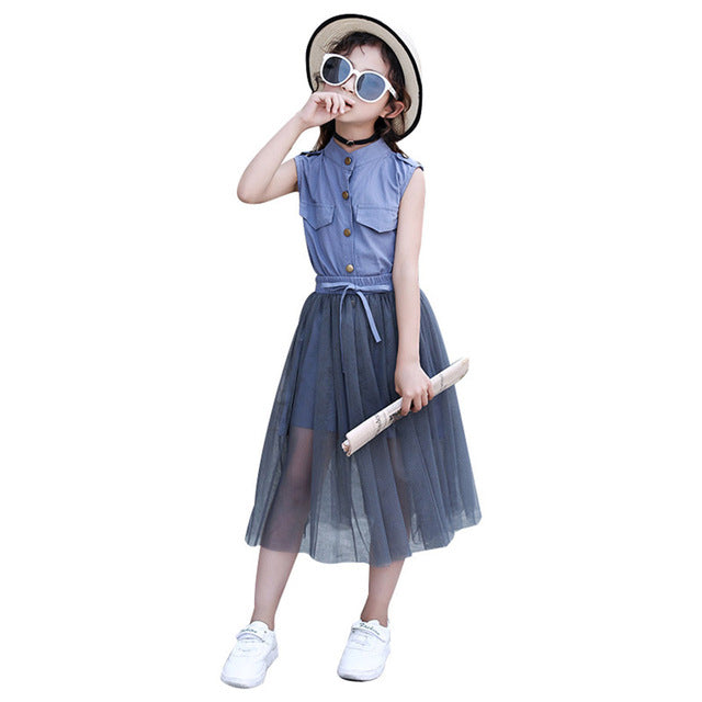 Girls Mesh Summer Dresses