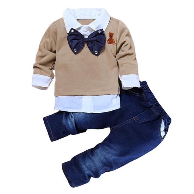 Autumn Boys T-shirt + Jeans 2pcs Set