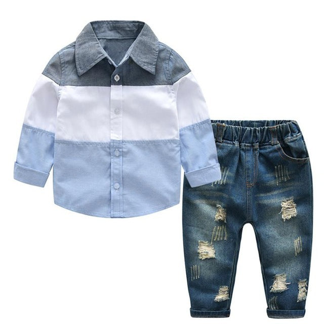 Autumn Boys T-shirt + Jeans 2pcs Set