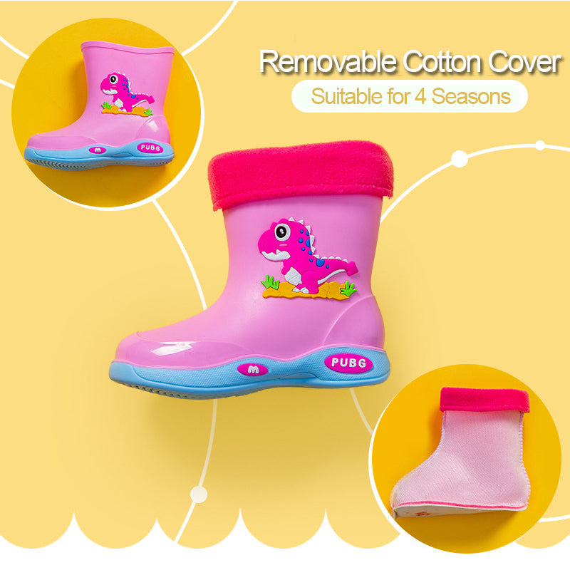 Kids Rain Shoes with Removable Velvet