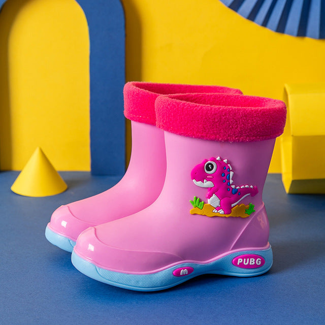 Kids Rain Shoes with Removable Velvet