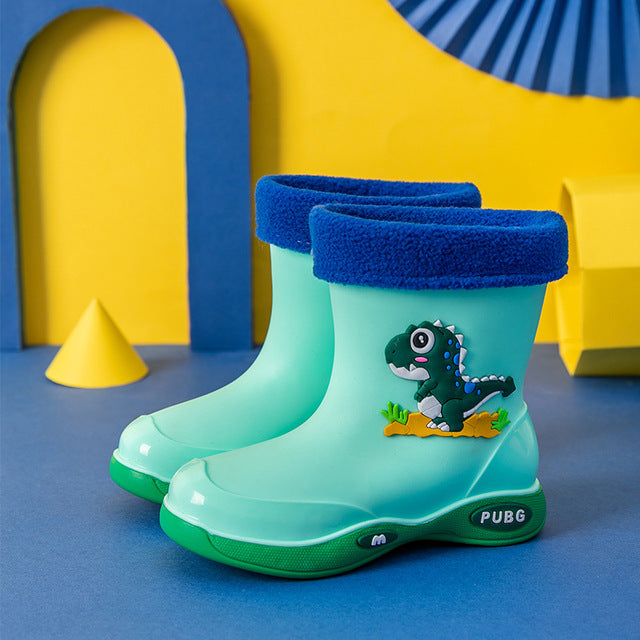 Kids Rain Shoes with Removable Velvet