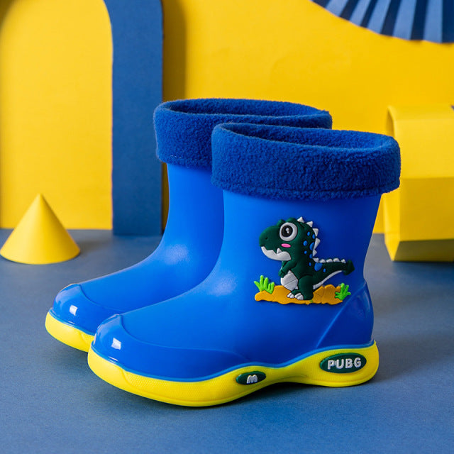 Kids Rain Shoes with Removable Velvet