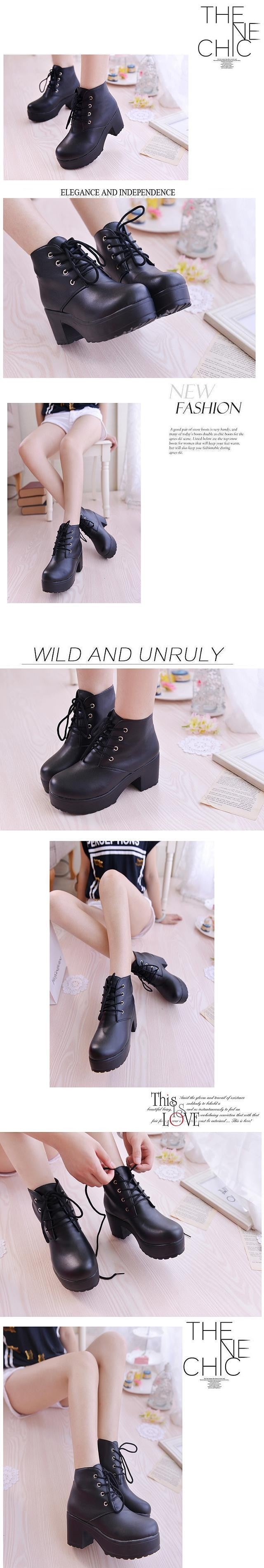 Lolita RoundToe High Heel Boots