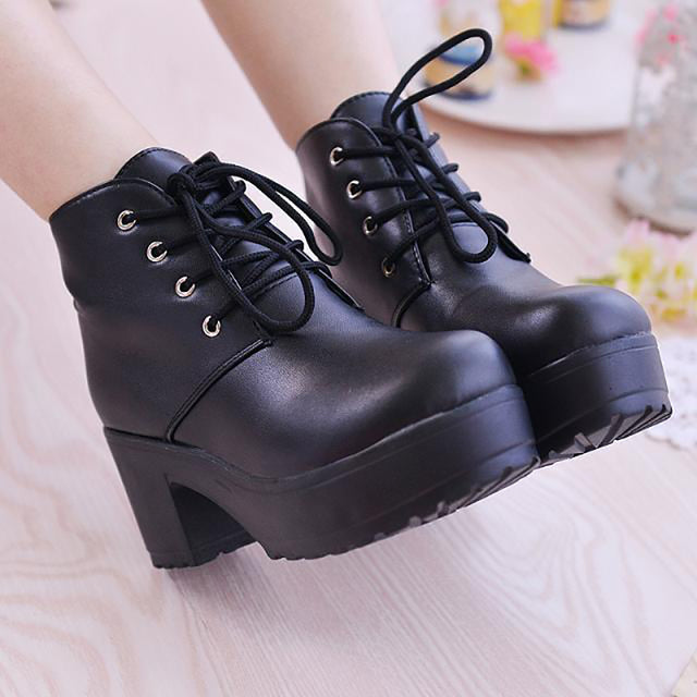 Lolita RoundToe High Heel Boots