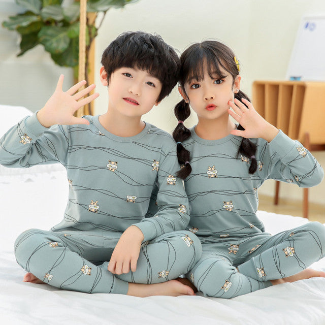 Autumn Long Sleeved Pajamas Set