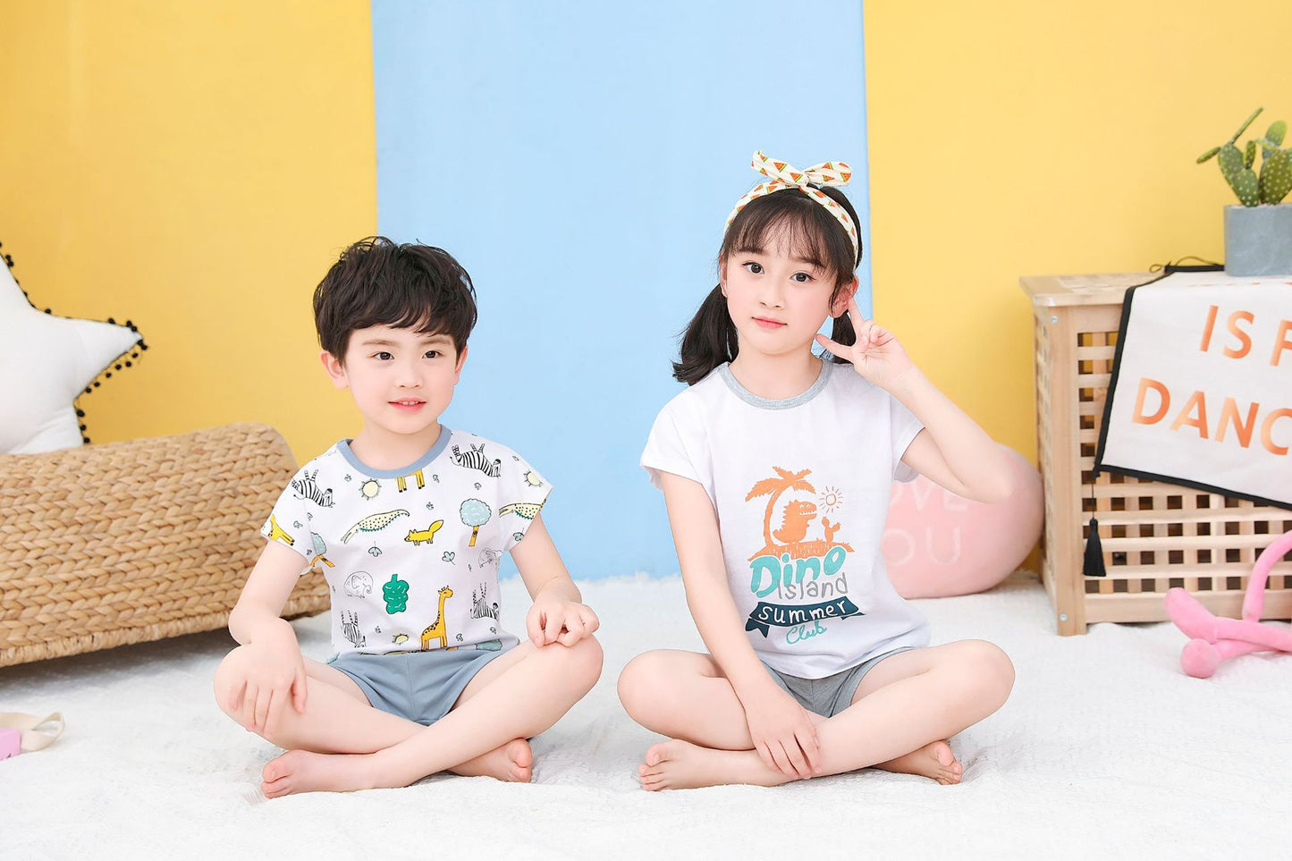 Unisex Shorts Set Pajamas