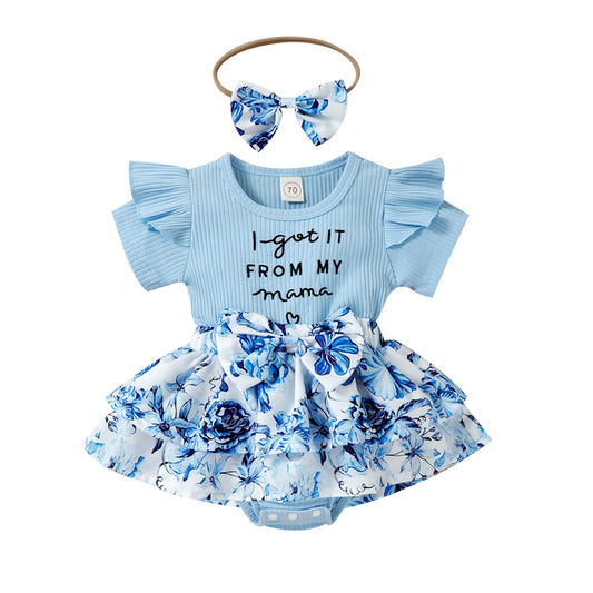 Newborn Baby Girl Floral Jumpsuit