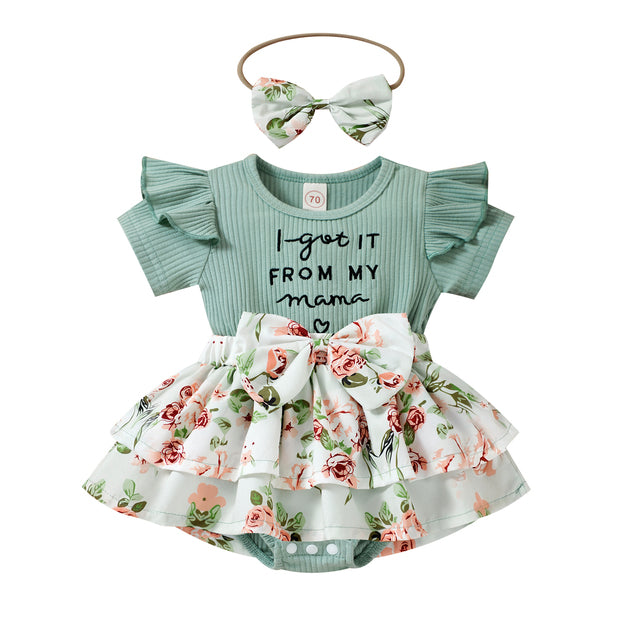 Newborn Baby Girl Floral Jumpsuit