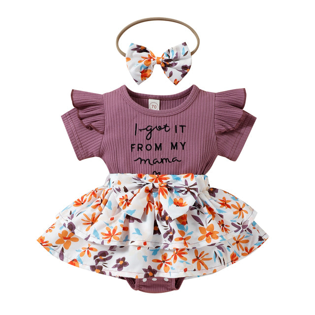 Newborn Baby Girl Floral Jumpsuit