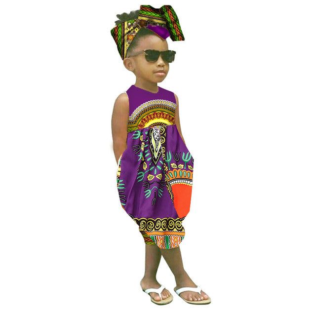 African Print Jumpsuit + Headwear