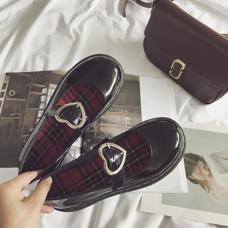 Mary Jane Leather Loafers