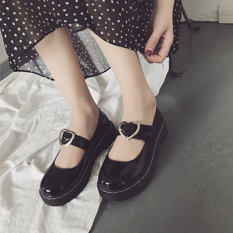 Mary Jane Leather Loafers